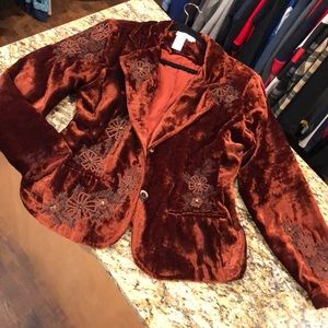 Coldwater Creek velvet jacket, blazer